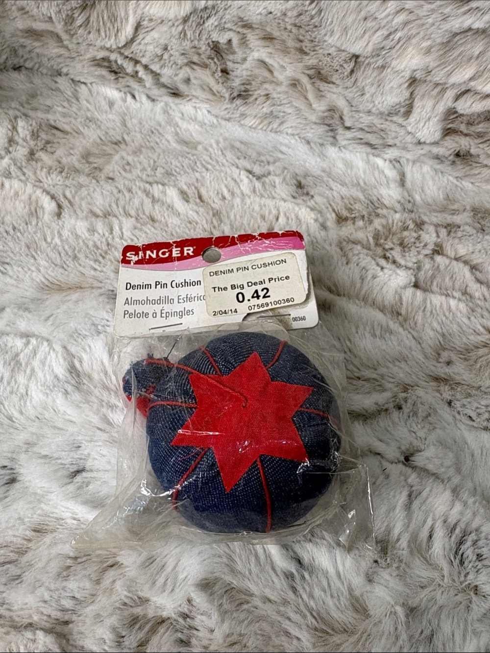 Singer Denim Pin Cushion. Vintage